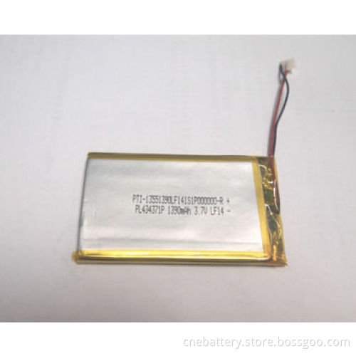 Rechargeable Lithium Polymer Battery with 3.7V, 1,250mAh and 500 Times Lifespan for Tester, Toys